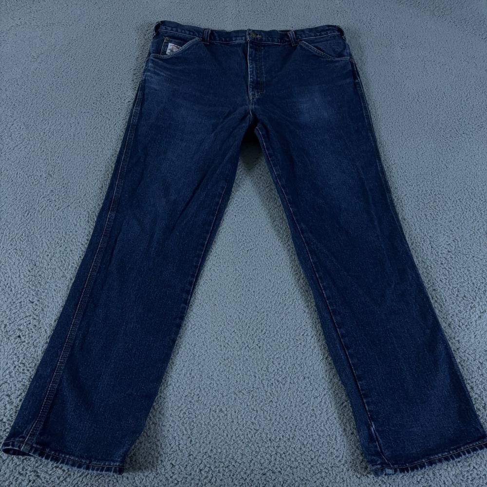 VTG Pointer Brand Jeans Mens 38x32 Blue Straight Dark Wash Made In USA Workwear